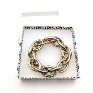 Nordstrom Women's Twisted Chunky Chain Link Bracelet Goldtone Plate